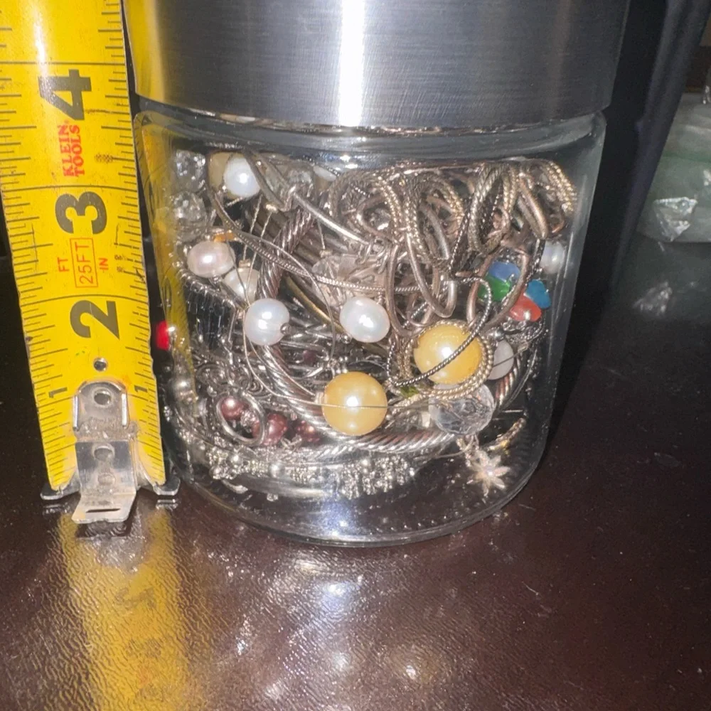 Mixed Silver-Tone Jewelry Jar - Picture 7 of 9